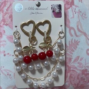 Gold and Red Shoe Charms